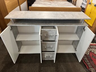 2x stejné hezké komody Bílá/beton - 5