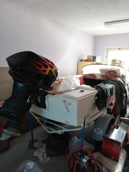 motorový člun + vozík za auto - 5