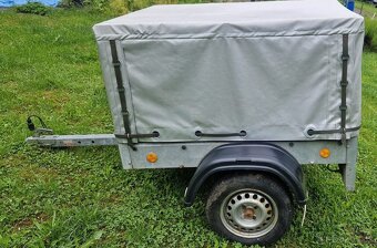 Přívěsný vozík, kára s plachtou - nová STK - 5