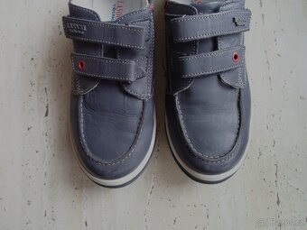 Modré boty polobotky kožené - 35 nové - 5