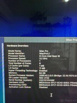 iMac Pro 27" 2017 64GB RAM, 2TB SSD, Vega 64 GPU Xeon 8 cor - 5