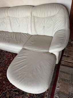 Světlá kožená sedačka do Účka, 4979 - 5