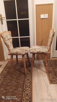 Dvě rustikálové, selské židle - 5