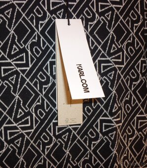 Černobílé úpletové šaty Karl Lagerfeld - 5