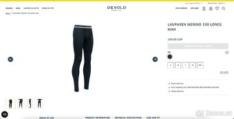 Zánovní spodní kalhoty Devold Lauparen Merino 190 Long Johns - 5