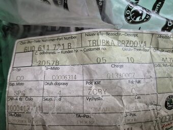 brzdová trubka přední levá Škoda Felicia s ABS 6U0611721B - 5