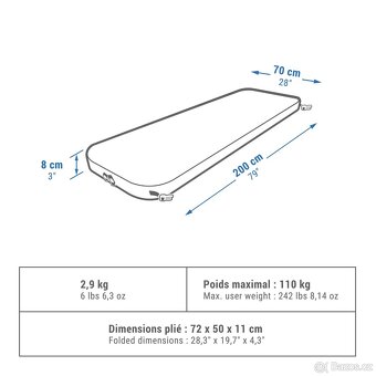 Kempinková samonafukovací karimatka Ultim Comfort 70 cm - 5