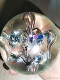 Retro skleněné těžítko. - 5