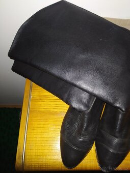 dámské kozačky kožené vel.38 černé a hnědé - 5