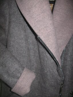 elegantní vlněný kabát šedolila XL/42 pošta zdarma - 5
