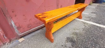 Masivní dřevěná lavice - 5