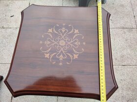 Starožitný stolek intarzie - 5