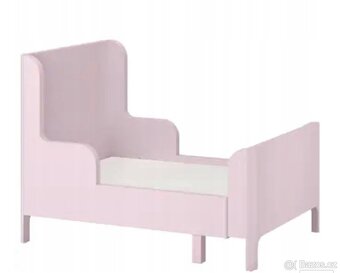 IKEA BUSUNGE Detska Rostouci postel - růžová 80x130 - 200cm - 5