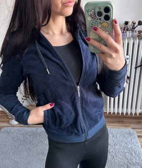 Modrá semišová mikina - 5