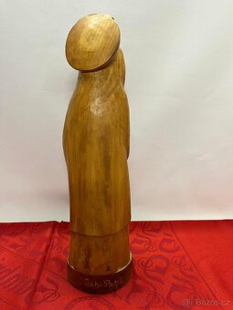 Stará,dřevěná,náboženská socha,Panna Marie - 5