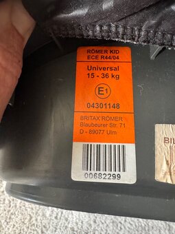 Dětská autosedačka Römer Kid 16-36kg - 5