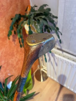 Hickory hůl Brassie(spoon) - signováno J.H. Oke (cca. 1910) - 5