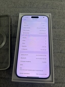iPhone 15 Pro Max 256 GB Bílý Titanium - 5