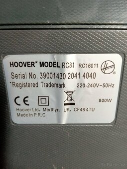 Bezsáčkový vysavač Hoover Reactiv, model RC 16011 - 5