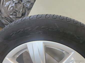 Alu Audi 7,5x16 ET 45 + pneu letní Pirelli 225/55/16 5-6 mm - 5