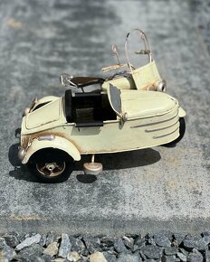 Plechový model - Motocykl se sajdkárou dárek pro muže - 5