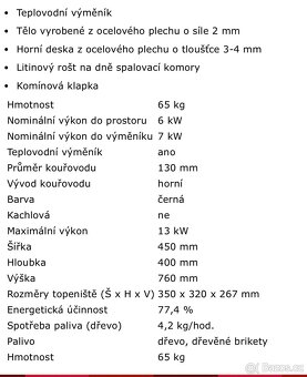 Krbová kamna s výměníkem Prity K1 W8 - 5