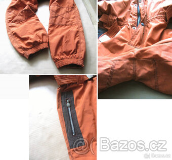 Vintage 90s rezavá pánská snow kombinéza - 5