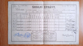 STARÁ ŠKOLNÍ VYSVĚDČENÍ 1902-1936 - 5