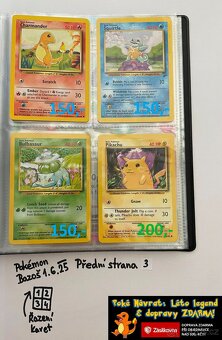 Kusové Pokémon VINTAGE karty (KARTY STARÉ PŘES 25LET)(1) - 5