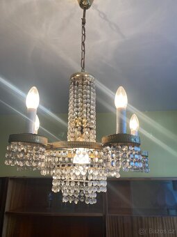 Starý broušený velký lustr - 5