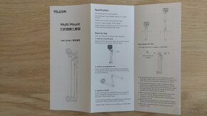 Stativ TELESIN pro akční kamery 3Way - 5