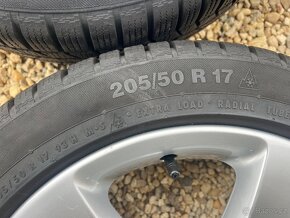 Originální zimní alu VW 205/50R17, Continental 8mm - 5