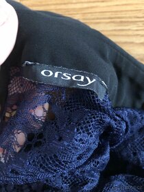 Tmavě modrá dámská krajková halenka s límečkem Orsay - 5