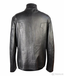 Kožená měkká dámská černá bunda DERI vel. L - 5