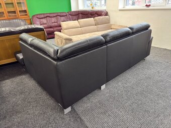 Rohová sedací souprava - kožená - 5