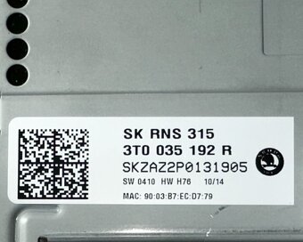 Navigace Škoda Amundsen 3T0035192R RNS 315 Superb 2 FL 2014 - 5