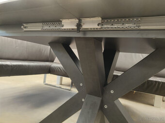 Rozkládací - jídelní stůl - optika - beton - 5