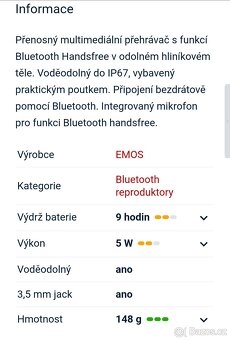 Bluetooth reproduktor Emos Tiffy, šedý - 5