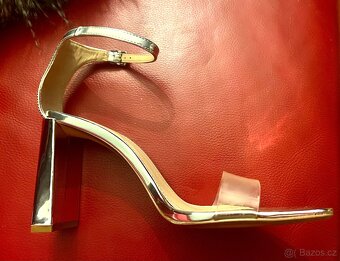 Stříbrné sandály na podpatku – elegantní & pohodlné | NOVÉ | - 5