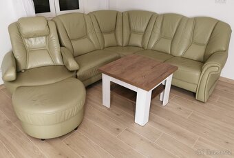 Kožená rohová sedací souprava, zn. HIMOLLA - 5