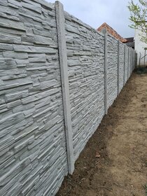 Betonový plot, montáž betonového plotu - 5