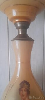 100 LETÁ BRONZ SKLENĚNÁ LAMPA JOSÉPHINE CÍSAŘOVNA A MANŽ. N. - 5