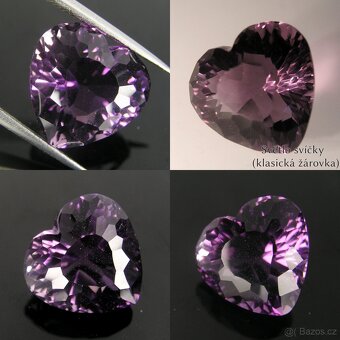 Ametyst- srdce, concave-modif. bril. - 12,31 ct. - 5