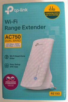 Extender Wi-Fi TP Link až 433Mbps (dual 2,4-5G)+Twist karta - 5