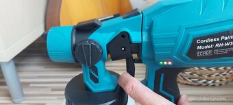 Aku stříkací pistole, pro baterie Makita 18V, nová. - 5