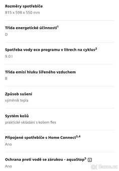 Vestavná myčka Siemens SN63HX14CE- NOVÁ- - 5