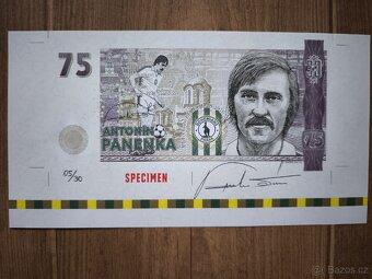 5ks Antonín Panenka 75 - bankovní arch - 5