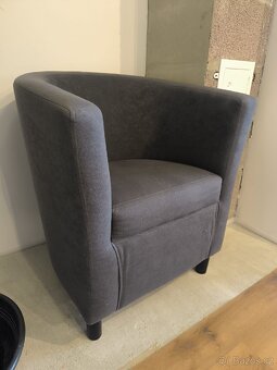 Klubové křeslo - šedé - 5