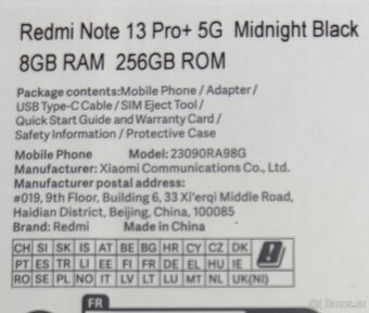 Xiaomi Redmi Note 13 Pro+ 5G 256gb Ram 8gb s kabelem Cena 4 - 5