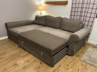 Pohovka Backabro IKEA, hnědá, rozkládací - 5